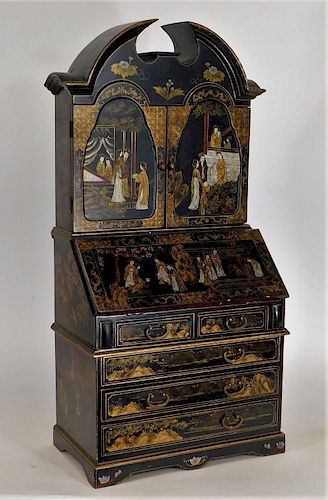 Diminutive Chinoiserie Secretary Desk Jewelry Box