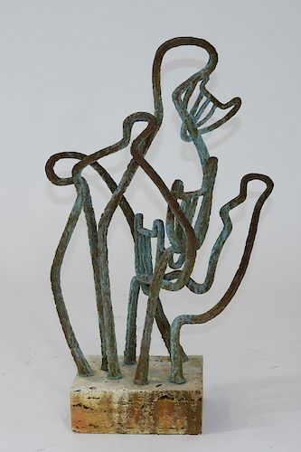 Marie Zoe Greene-Mercier Abstract Bronze Sculpture