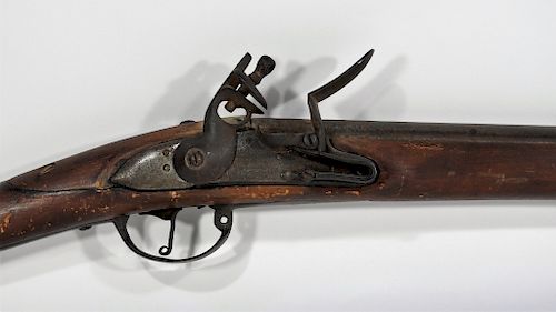 18C. FrenchFlintlock Long Barrel Rifle Gun