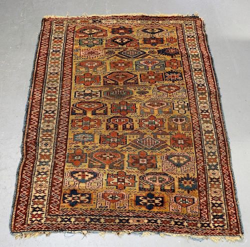 C.1890 Caucasian Oriental Geometric Carpet Rug