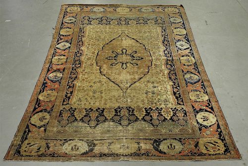 Antique Persian Motasham Kesham Carpet Rug