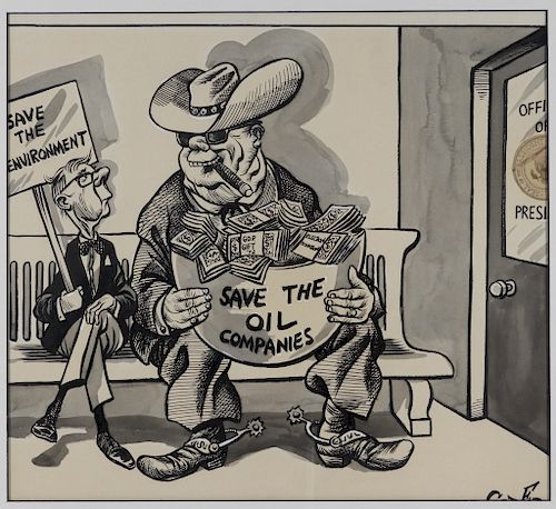 Paul Szep Boston Globe Political Cartoon Drawing