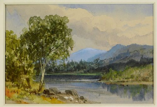 Xanthus Russell Smith Berkshires WC Painting