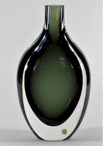 Gino Cenedese Murano Sommerso Art Glass Vase
