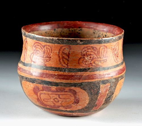 Mayan Copador Polychrome Bowl - Glyphoid Register