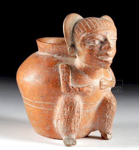 Rare Maya Pottery Figural Vessel