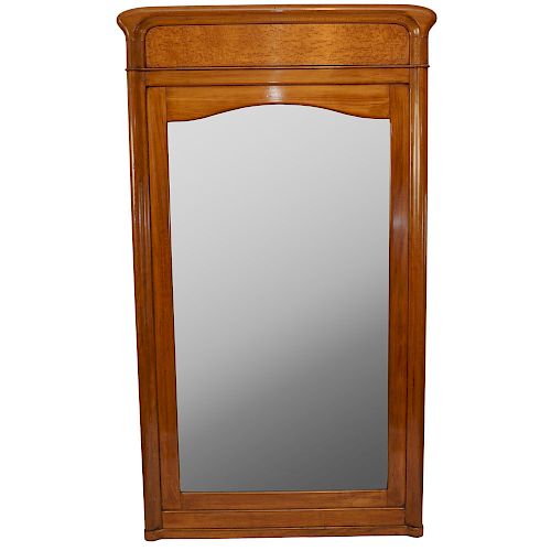 Art Nouveau Maple Frame Mirror