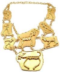 JEAN MAHIE 22K YELLOW GOLD HEAVY NECKLACE