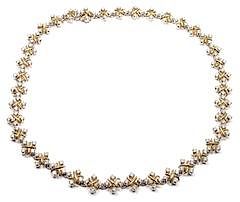 Tiffany & Co Lynn Platinum 18k Yellow Gold Diamond Necklace