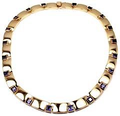 Chaumet Paris 18k Yellow Gold Iolite Necklace 