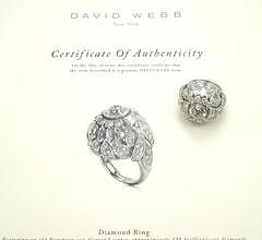 David Webb Platinum 8ctw Diamond Large Bombe Ring 