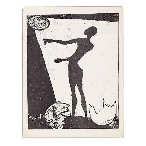 Yvonne Catchings. Figure with Egg, woodblock