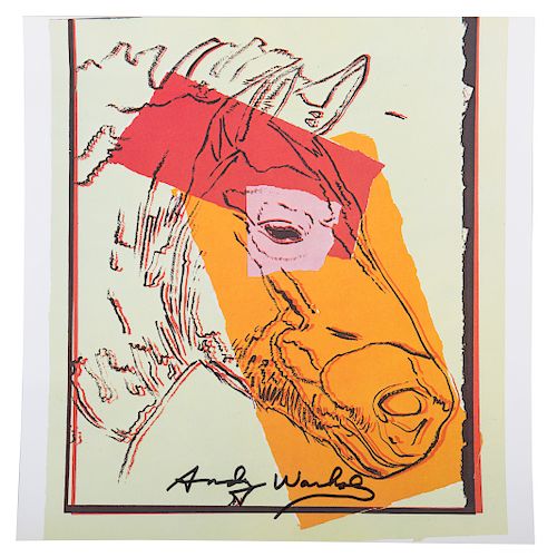 Andy Warhol. "Mongolian Wild Horse," lithograph