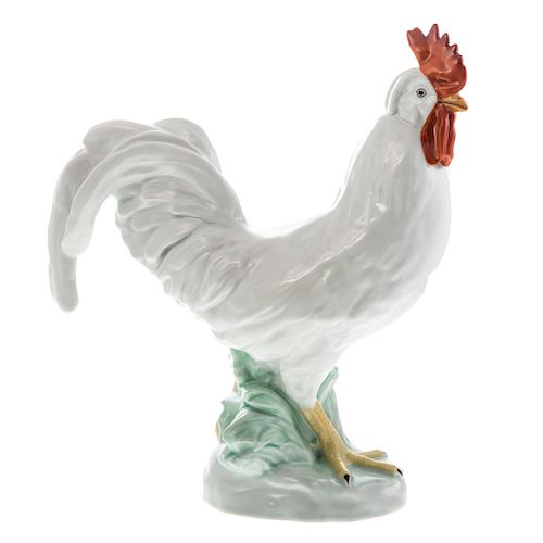 Large Herend porcelain rooster