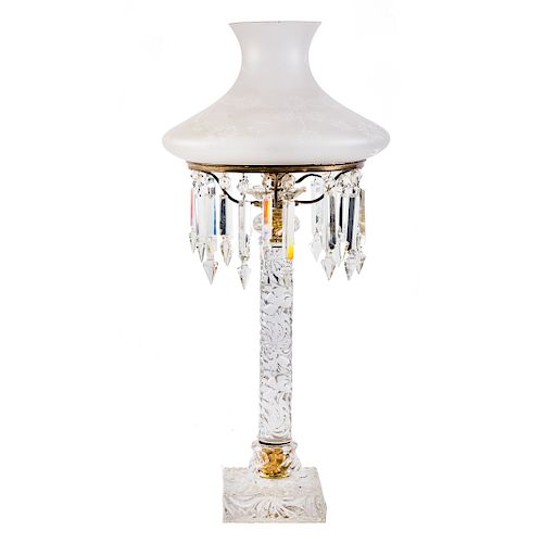 Continental molded crystal lamp