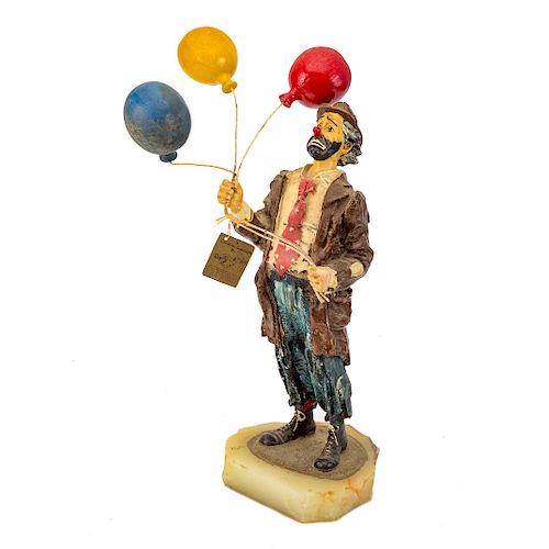 Ron Lee figure of a clown with balloons
