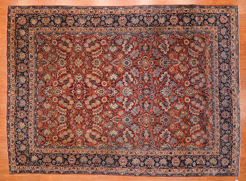 Antique Keshan carpet, approx. 8.8 x 11.11