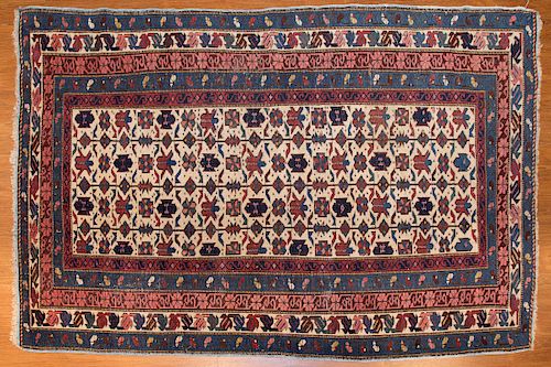Antique Kuba rug, approx. 3.7 x 5.5