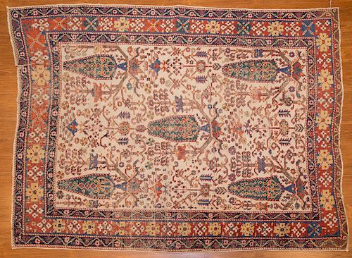 Antique Afshar rug, approx. 4 x 5.1