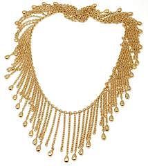 Van Cleef & Arpels 18k Yellow Gold Fringe Link Necklace