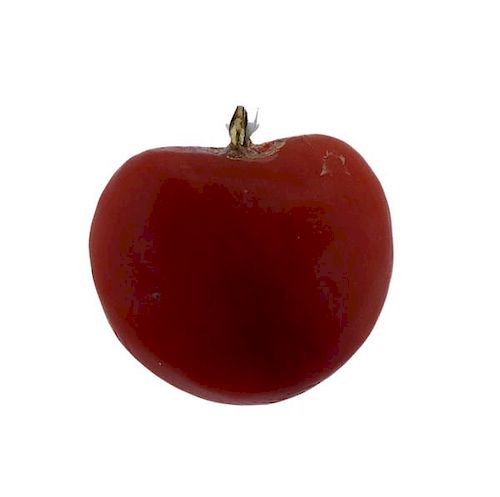 14K Gold Coral Apple Small Pendant