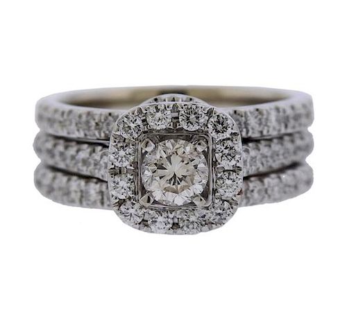 Neil Lane 14K Gold Diamond Engagement Wedding Ring Set