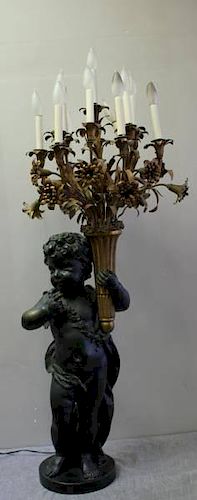 A. Loehan. Signed Large Patinated Bronze Figural