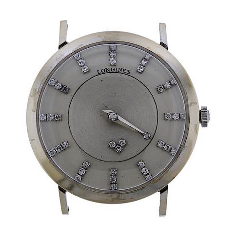 Longines 14K Gold Diamond Mystery Dial Manual Wind Watch