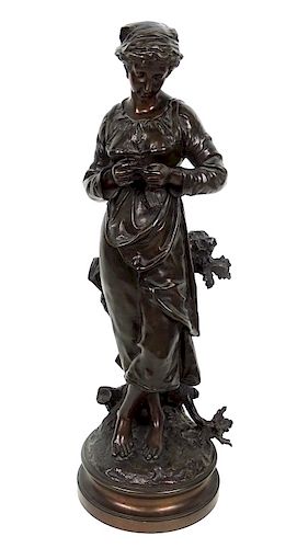 Charles Anfrie Original French Bronze Sculpture