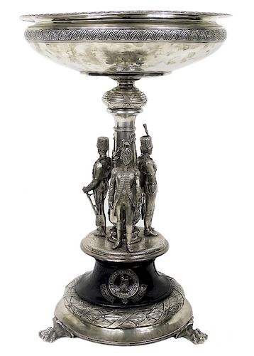 Antique Sterling Commemorative Military Trophy