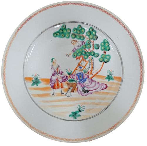 Continental Hand Painted Orientalist Export Plate