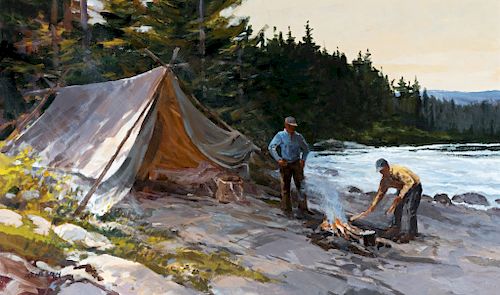Chet Reneson (b. 1934) Fishing Camp
