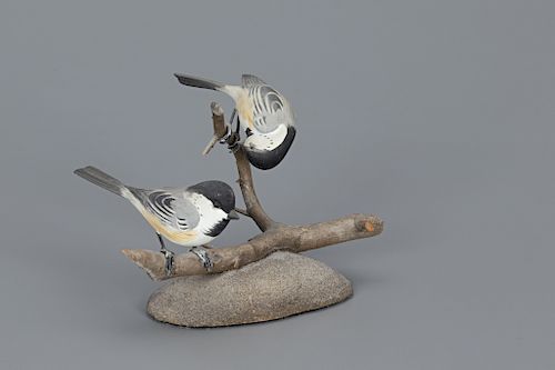 Chickadee Pair, Wendell Gilley (1904-1983)