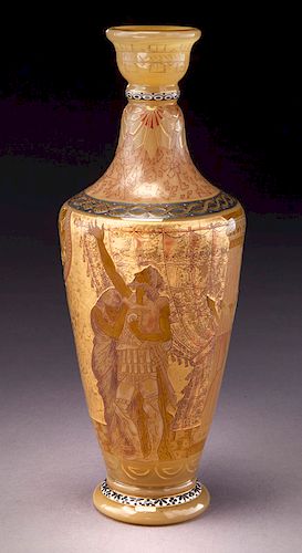 Burgun Schverer French cameo glass vase,