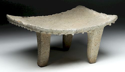 Large Costa Rican Stone Tripod Metate