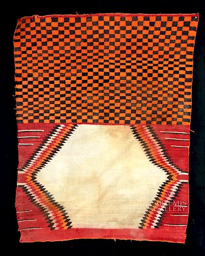 Early 20th C. Navajo Woven Textile Saddle Blanket