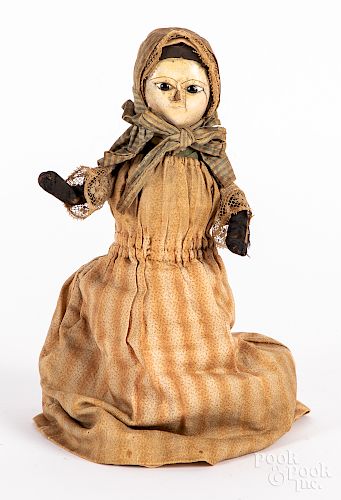 English Queen Anne wood doll