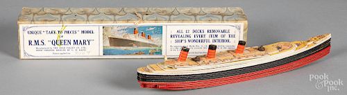 Chad Valley model of RMS Queen Mary
