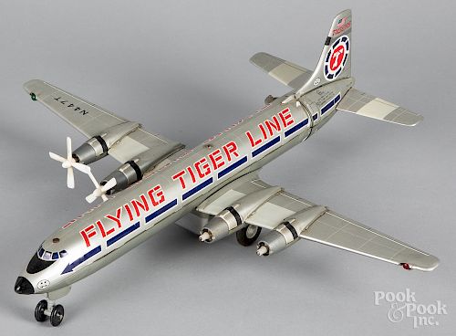 Japanese Marx tin Flying Tiger Line airplane