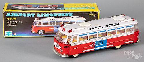 China tin lithograph friction Air Port Limousine bus