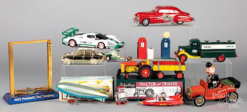 Group of contemporary vehicles and toys