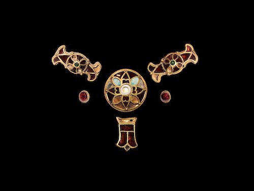 Merovingian Gold and Garnet Ornament Set