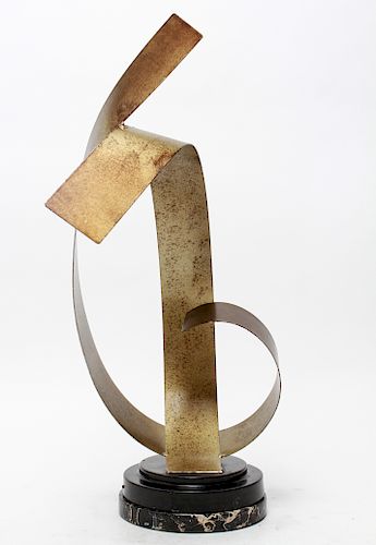 Abstract Modern Aluminum Ribbon Sculpture