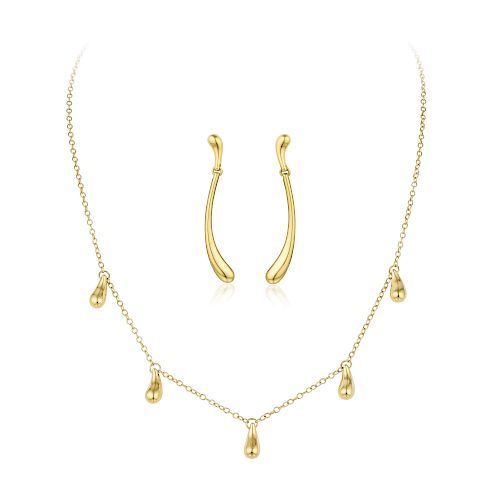 Elsa Peretti Tiffany & Co. Teardrop Earrings and Necklace Set