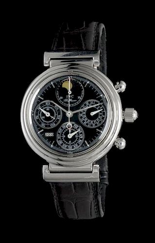 A Stainless Steel Ref. 3750-30 Perpetual Calendar Da Vinci Wristwatch, IWC,