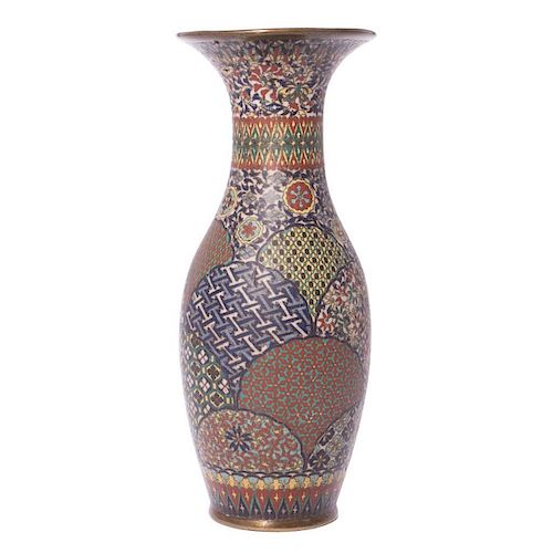 19th century Japanese cloisonne vase.