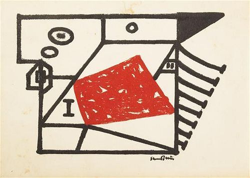 Stuart Davis, (American, 1892-1964), Untitled, 1945 (invitation to exhibition at the MoMA)
