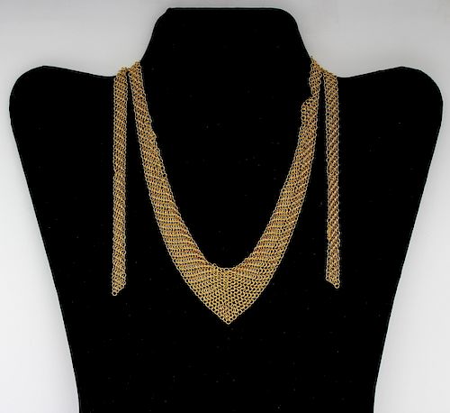 JEWELRY. Peretti for Tiffany & Co. 18kt Gold Mesh
