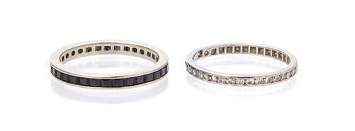 A Pair of Eternity Bands, 2.50 dwts.