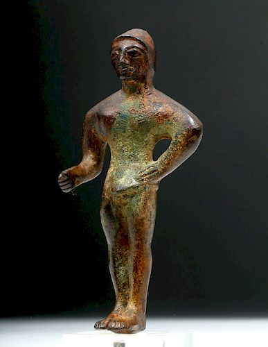Etruscan Bronze Statue of a Kouros